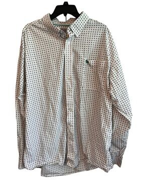 Cinch Men’s XL White Geometric Print Button Down Western Shirt Long Sleeve